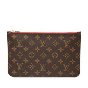 LOUIS VUITTON Brown Monogram Neverfull MM Pouch